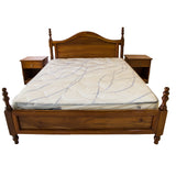 BED + 2 Night Stands Mahogany Queen Size 5 X 6