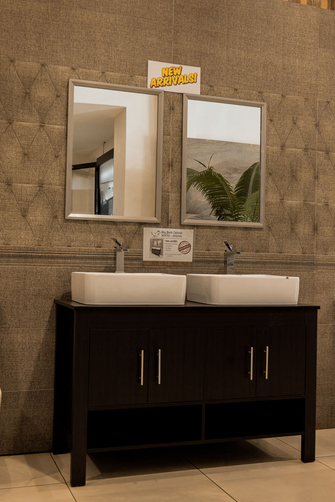 BATH CABINET + TWIN BASIN + MIRROR SOFIA