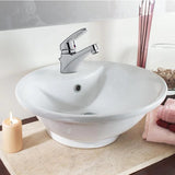 IDEAL INDEPENDENT OVAL WASHBASIN 50 X 45CM WHITE G-4150