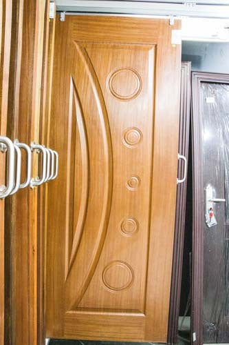 FLUSH DOOR MAHOGANY ROUND PANEL