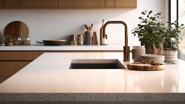 PORCELAIN SLAB 2400x800x15mm TERAZZO IVORY - Image 3