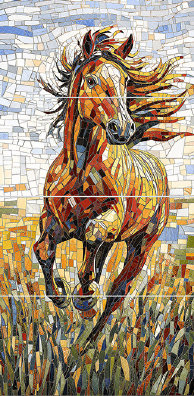 GRANULA MOSAIC 60×190 RACING HORSE(4)