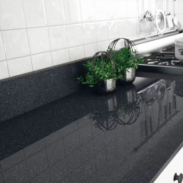 PORCELAIN SLAB 2400×800×15mm GALAXY BLACK POLISHED - Image 2