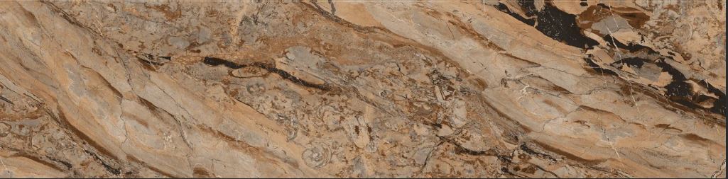 PORCELAIN SLAB 2400×800×15mm LOUISE BROWN-B HIGH GLOSSY